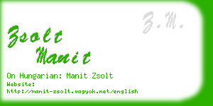 zsolt manit business card